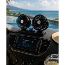 Uravas Store Araç Içi Fan 2 Kademeli Oynar Başlıklı Sessiz Oto Vantilatör
