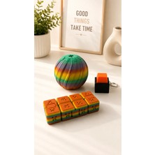 İlya Ada Twisty Ball Fidget-Sonsuz Küp-Tuş Clicker Anahtarlık 3’lü Set