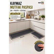 MAİN SHOP Mutfak Banyo Paspası Kaymaz Tabanlı Su Emici Paspas Yazısız Takım 158X38 cm - 58X38 cm M-11