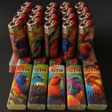 STR STR Edition Lüks Taşlı Orta Boy Çakmak 25’li Paket