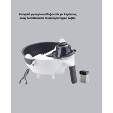 Yazline Global Çok Fonksiyonlu Döner Rende Süzgeç Hazneli Ergonomik Sebze Doğrayıcı