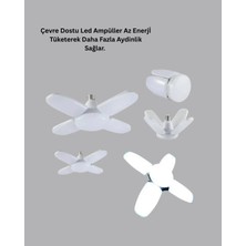 Yazline Global Katlanabilir 4 Kollu LED Ampül 60 Watt 6000 Lumen Beyaz Işık