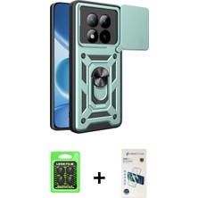 Marsilyan™- Redmi Note 15 Pro 5g Kılıf Ahenk Klasik - Siyah 3D Antistatik Cam Ekran Koruyucu + Raze Metal Kamera Lens - Sh