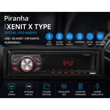 NIXCON Piranha I Xenit x Type Oto Teyp USB Sd Fm Aux Dijital Oto Radyo Kumandalı