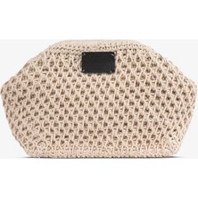 ByTooche Pothos Burslu Astarlı Mumlu Ip Çanta , Örgü , Clutch, El Çantası, Portföy, Kadın Çanta