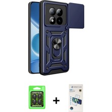 Marsilyan™- Redmi Note 15 Pro 5g Kılıf Ahenk Klasik - Siyah 3D Antistatik Cam Ekran Koruyucu + Raze Metal Kamera Lens - Sh