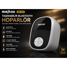 NIXCON Mikado MD-207 Bluetooth Hoparlör Taşınabilir Fm Radyo USB Tf Kart Destekli Speaker