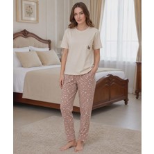 Mihra Kadın Compakt Penye Bisiklet Yaka Kısa Kol Ince Pijama Takımı 90791K - 1 Adet