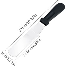 Runaway Paslanmaz Çelik L Tipi Pastacı Spatulası 27 cm Ergonomik Sap
