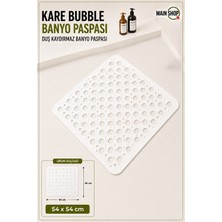 2 Adet Kare Vantuzlu Banyo ve Duş , Küvet Içi Duşakabin Banyo Paspası 54X54CM M-149