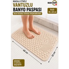 MAİN SHOP 1 Adet Vantuzlu Banyo ve Duş Kaydırmazı Duşa Kabin Küvet Içi Paspası Balık Desenli 35 x 68 cm M-10