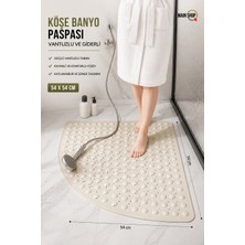 MAİN SHOP Vantuzlu Banyo ve Duş Kaydırmazı Duşa Kabin Küvet Içi Banyo Paspası 54X54 cm M-163