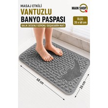 MAİN SHOP 1 Adet Vantuzlu Banyo ve Duş Kaydırmazı Duşa Kabin Küvet Içi Paspası Balık Desenli 35 x 68 cm M-10
