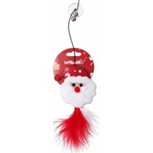 Yılbaşı Temalı Kedi Oyuncağı, Noel Baba Figürlü, Zilli