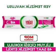 MarkEntegra Fairy Çok Amaçlı Mop Uyumlu Yer Temizlik Havlusu 50 Yaprak | Lilyum Çiçeği| Beyaz Sirke & Karbonat | 48 Saat Temizlik Etkili | Iz Bırakmayan Formül