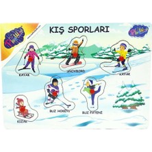 Zenvia Mey Ithalat® Ahşap Tutmalı Sporlar Yapboz