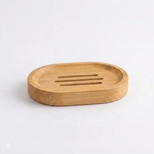 Doğal Bambu Sabunluk, Su Süzgeçli Tasarım ile Minimalist Aksesuar