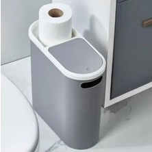 Dar Alanlara Uygun 10 Lt Plastik Çöp Kovası, Tuvalet Kağıdı Tutucu