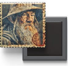 İberk Gandalf - Baskılı Buzdolap Magneti Kare - 9x9 cm