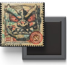 İberk Ganondorf - Baskılı Buzdolap Magneti Kare - 9x9 cm