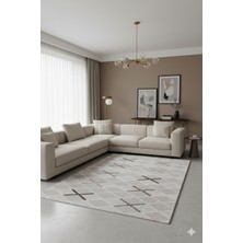 Fuly Consept  Soft Bej Kesme Yolluk – Kaymaz Taban Mutfak Halısı FCJ3006 Bej