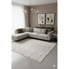 Fuly Consept  Modern Bej Koridor Halısı – Yıkanabilir Kaymaz Taban FCJ3010 Bej