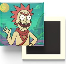 İberk Sukuna - 9x9 cm Baskılı Kare Buzdolap Magneti (Rozetli)