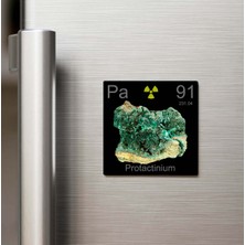 İberk Protactinium (Protaktinyum) Elementi – Buzdolap Magneti – 9x9 cm