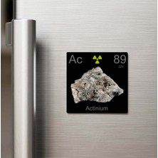 İberk Actinium (Aktinyum) Elementi – Buzdolap Magneti – 9x9 cm