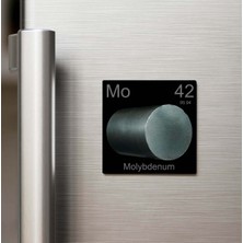 İberk Molybdenum (Molibden) Elementi – Buzdolap Magneti – 9x9 cm