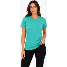 Deridün Yıldız Shoes Basic Tişört Bisiklet Yaka Kısa Kol Günlük Yazlık Slim Fit T-Shirt - Su Yeşili