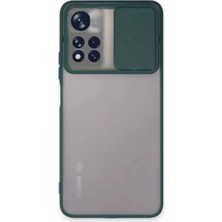 SHC4200 Redmi Note 11T Kılıf Palm Buzlu Kamera Sürgülü Silikon - Yeşil
