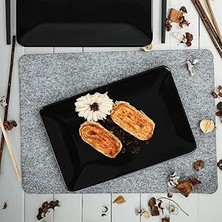 SHC4200 Keramika Siyah Siera Kayık Tabak 31 cm 2 Adet