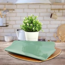 SHC4200 Keramika Yeşil Siera Kayık Tabak 33 cm 2 Adet