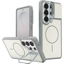 Dimeles Mey Ithalat®  Samsung Galaxy S26 Ultra Pale Magsafe Standlı Kapak - Beyaz