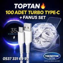 Najmaddin Turbo Type-C Şarj Kablosu (100 Adet + Fanus Set) – Hızlı Şarj 5A Güçlü Kablo