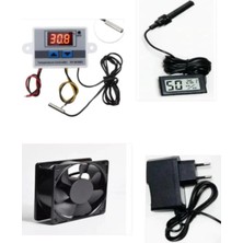 Garanti Kuluçka Kuluçka Ürünleri Kuluçka Seti,termostat,fan,adaptör,nem Cihazı Higrometre,kuluçka Makinesi Seti