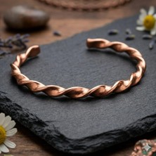 Coppermall Bakır Bileklik Ayarlanabilir Ölçü Saf Bakır Bilezik