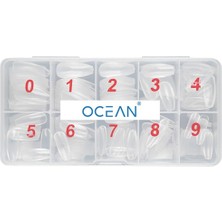 Ocean 500 Lü Yarım Ay Tips Protez Tırnak Kemik, Kolay Uygulanabilir, Özel Kutulu