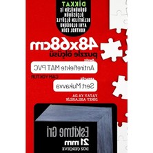 MarkEntegra 21LIK Puzzle Poster Resim Çerçevesi Pvcli Postersiz Resimsiz Çerçeve (Eskitme Gri, 48X68)
