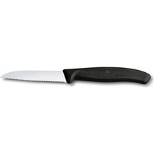 Victorinox 8 Cm Tırtıklı Soyma Bıçağı Siyah (VT 5.0433)