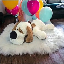Mellito Toyzz Toyzz 75 cm Yatan Sevimli Peluş Köpek Yastık Oyuncak Uyku Arkadaşı Hediyelik