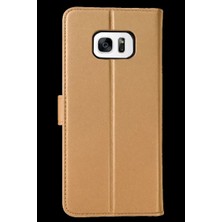 Uslucan Alışveriş Samsung Galaxy S7 Edge Trend S Plus Kapaklı Kılıf - Gold