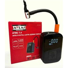 SÜS Mey Ithalat® Attlas Atmc 7.4 Akülü Dijital Lastik Pompası
