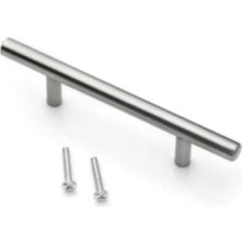MarkEntegra Paslanmaz Metal Kulp, Inox Dolap Çekmece Mobilya Kulbu, Tv Ünitesi Yatak Odası Vestiyer Mutfak Için (128 Mm)