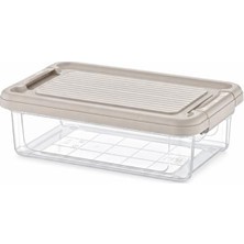 MarkEntegra Orret Home Kilitli Saklama Kabı Şeffaf Organizer Pp Plastik Gıda Saklama Kabı Kapaklı Sızdırmaz Buzdolabı Düzenleyici Istiflenebilir Çok Amaçlı Saklama Kutusu (3 Litre)