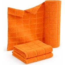 MarkEntegra Rulo Mikrofiber Temizlik Bezi 30X30 cm 20'li- Mutfak, Banyo, Cam ve Araba Için (Turuncu)
