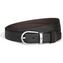 Montblanc Sartorial At Nalı Tokalı Deri 30 mm Çift Taraflı Kemer 222139