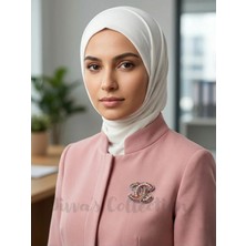 Jivva's Collection Chanel Temalı Renkli Zirkon Taşlı Broş (5X4CM). El Yapımı Özel Tasarım