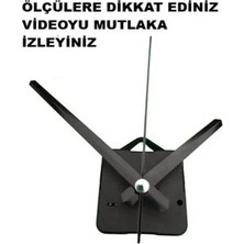 Cnr Shop Duvar Saati Mekanizması, 22 mm Şaft Sessiz Çalışır Akrep-Yelkovan-Saniye Dahil (Askılı)